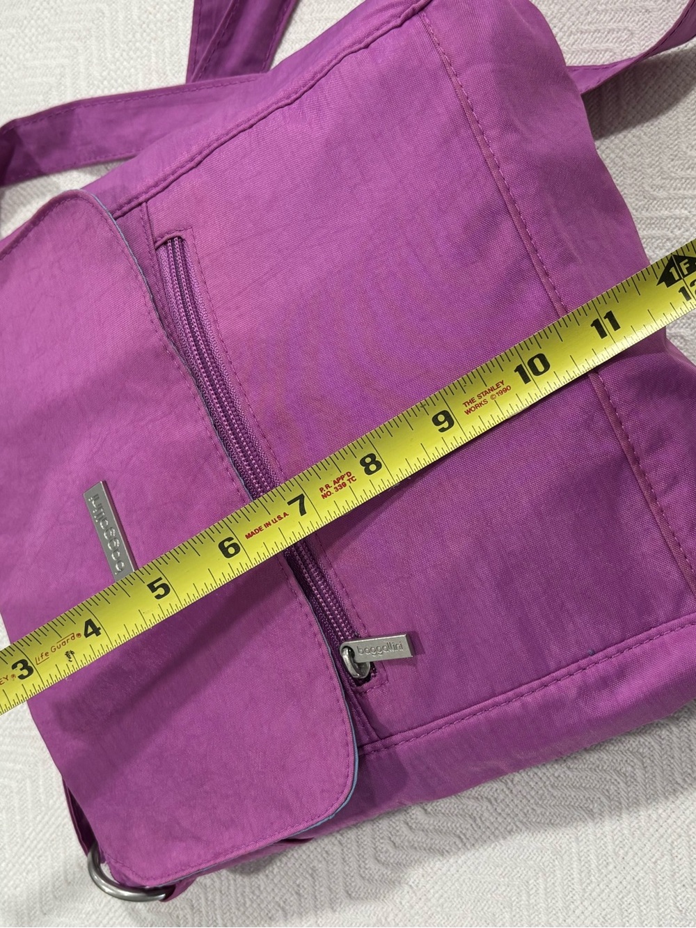 🐞Baggallini Purple Crossbody Bag with Front Zip Pocket - Picture 6 of 10